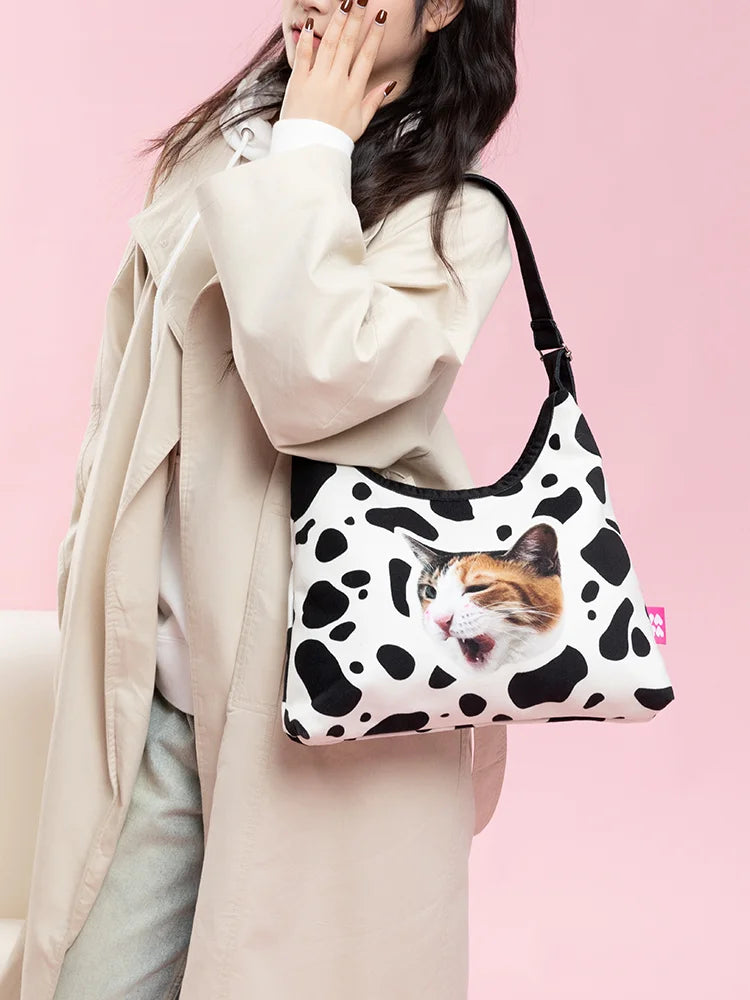 Custom Pet Crescent Canvas Bag