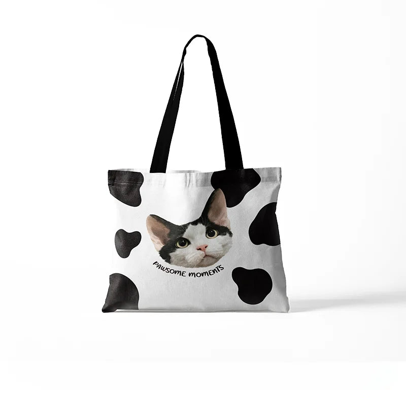 Custom Pet Simple Canvas Bags - Cow