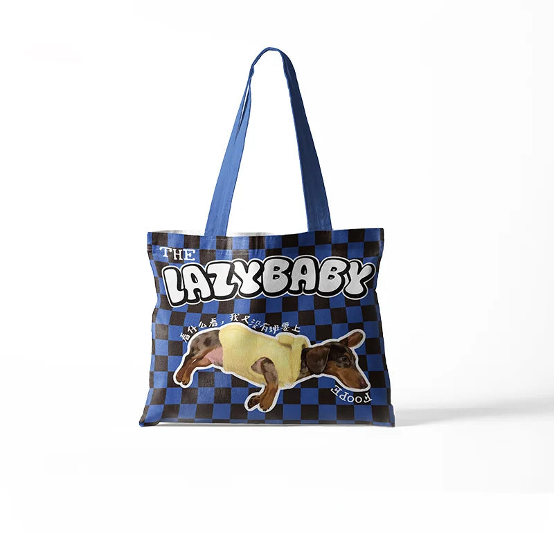 Custom Pet Simple Canvas Bags - Plaid