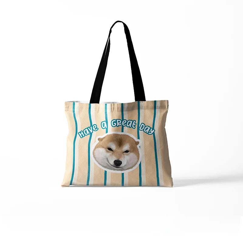 Custom Pet Simple Canvas Bags - Stripes