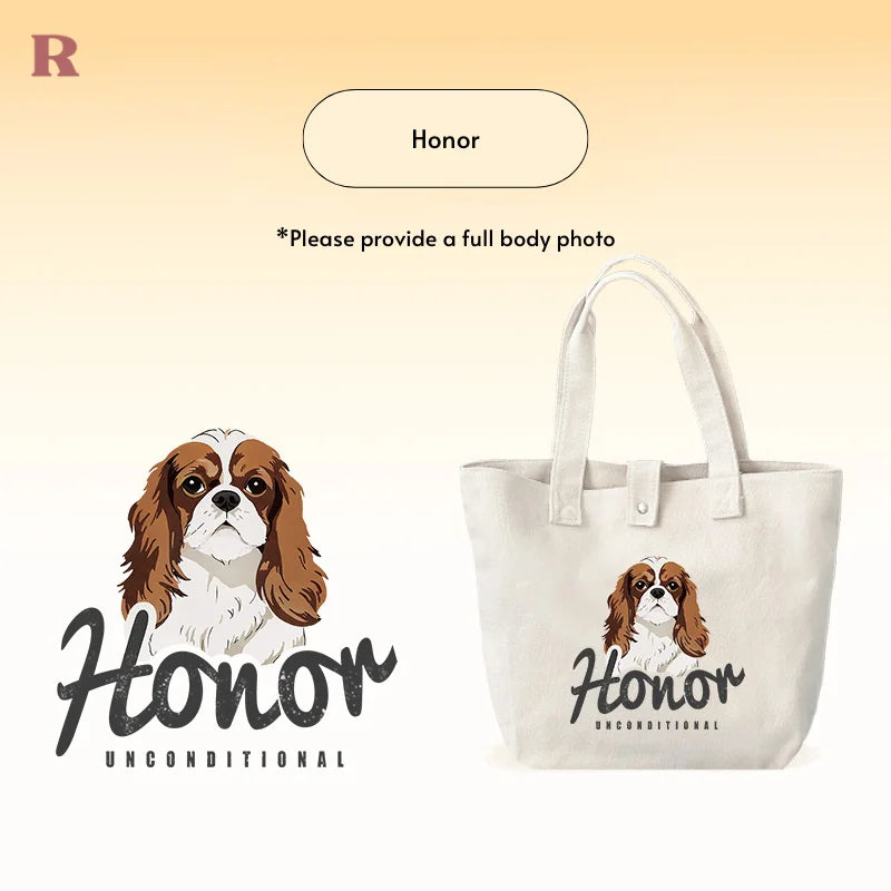 Custom Pet Tote Bag - Thick Cotton - Honor