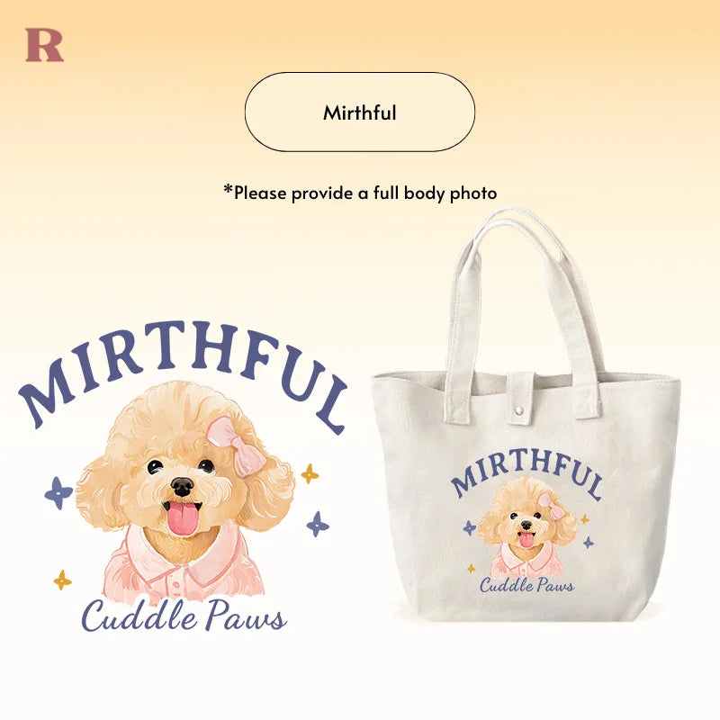 Custom Pet Tote Bag - Thick Cotton - Mirthful