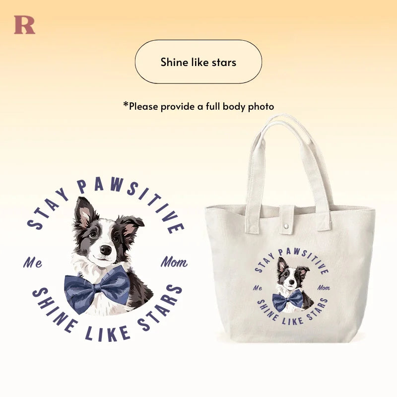 Custom Pet Tote Bag - Thick Cotton - Shine like stars