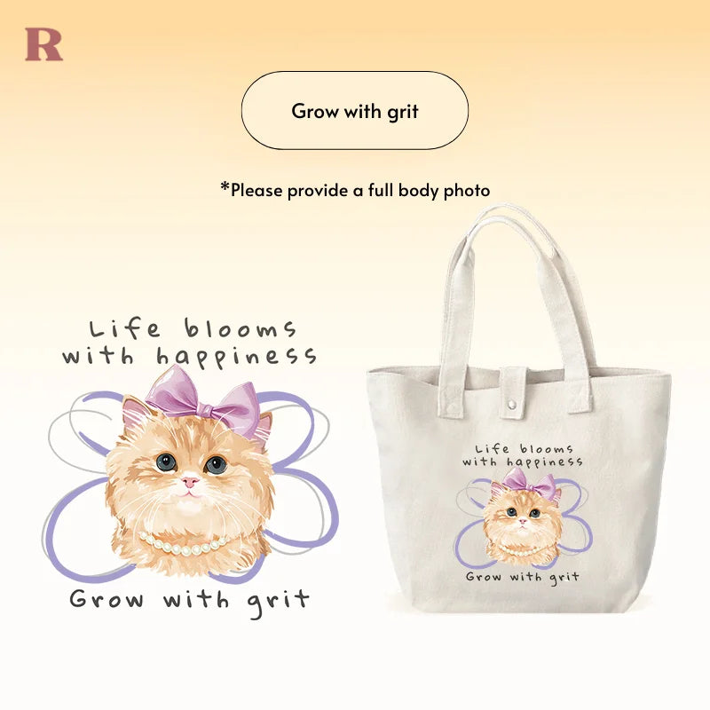 Custom Pet Tote Bag - Thick Cotton - Grow with grit