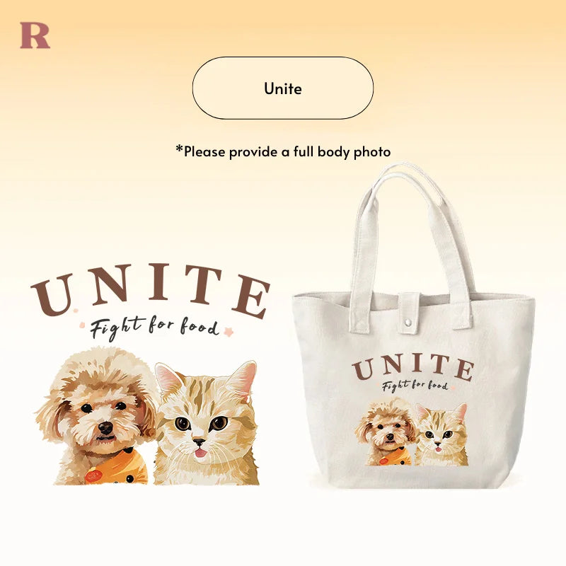 Custom Pet Tote Bag - Thick Cotton - Unite