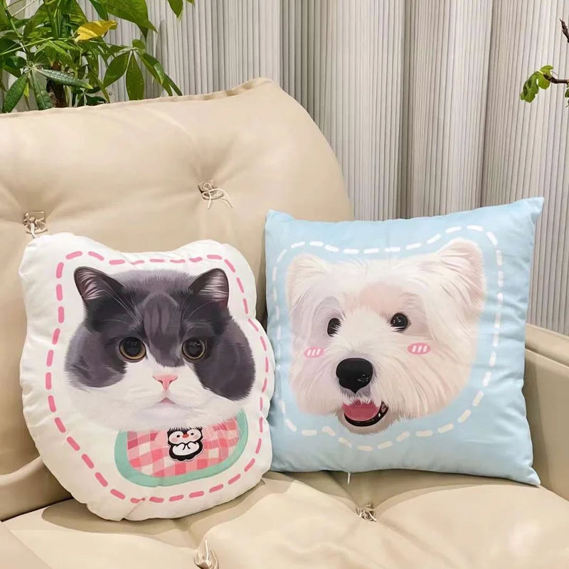 Personalized Pet Portrait Pillow